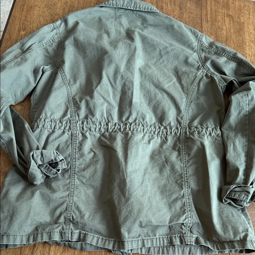 Ci Sono Women’s Olive Green Utility Distressed Jacket